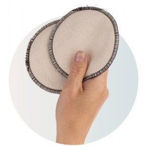 Carriwell Επιθέματα πλενόμενα 100% βαμβάκι (μαύρο) (Σετ 6)