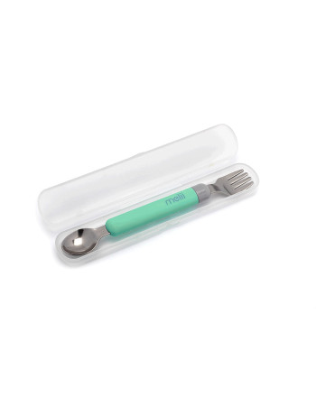 Melii – Spork On the Go (σε θήκη) – Mint/Grey