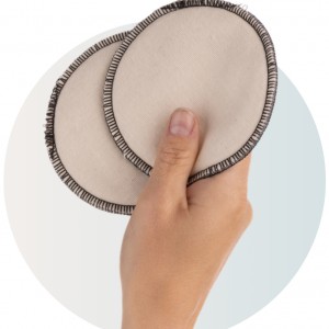 Carriwell Επιθέματα πλενόμενα 100% βαμβάκι (μαύρο) (Σετ 6)