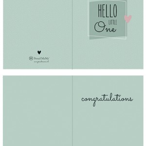 Ευχετήρια Κάρτα Γέννησης - Blue-Mint