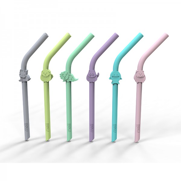 Melii – 6 καλαμάκια σιλικόνης πολλαπλών χρήσεων