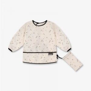 Minene – Αδιάβροχη Σαλιάρα Με Μανίκια - Stone