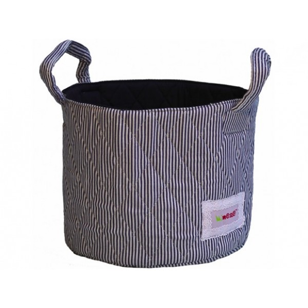 Minene – Μεγάλο Καλάθι Αποθήκευσης Μπλε Navy Ριγέ