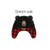 Flapjackkids Σκουφί 2-4 Διπλής Όψης Black Bear/Aviator
