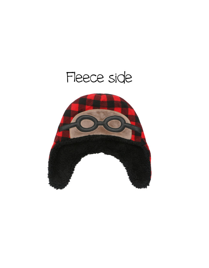 Flapjackkids Σκουφί 2-4 Διπλής Όψης Black Bear/Aviator