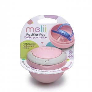 Melii – Θήκη για πιπίλα Pink/Grey