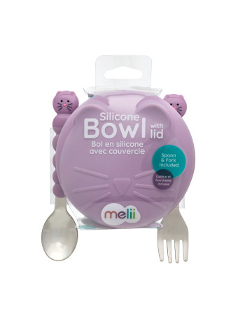 Melii Kids' Silicone Lunch Set 0.35lt Purple