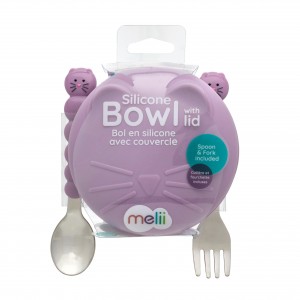 Melii Kids' Silicone Lunch Set 0.35lt Purple