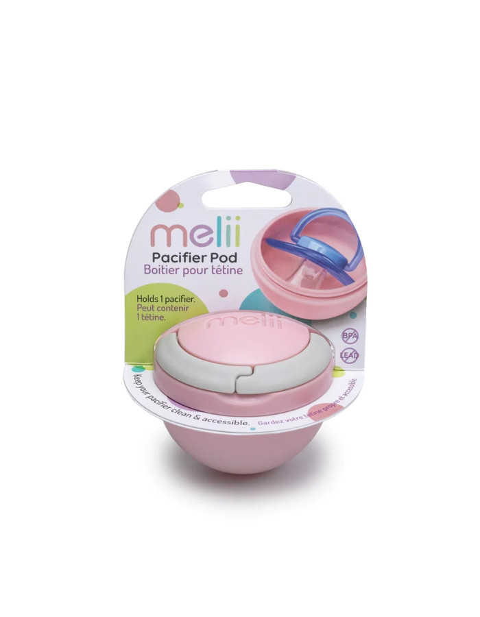 Melii – Θήκη για πιπίλα Pink/Grey