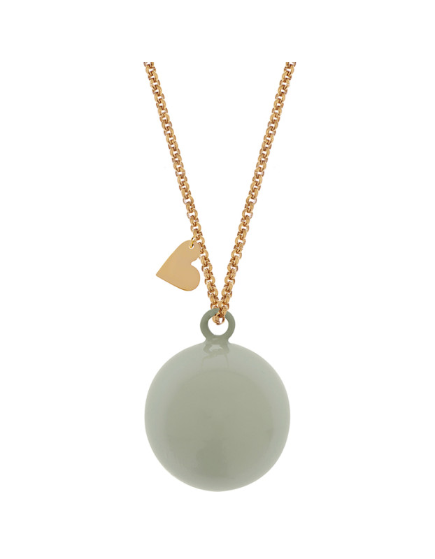 Proud Mama Bola pregnancy necklace Grey/Mint