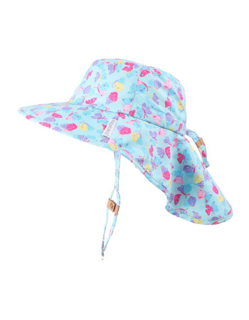 Flapjack Cape Sunhat UPF50 – Butterfly - SMALL 6 mo-2 yrs  |  FJKCH159S