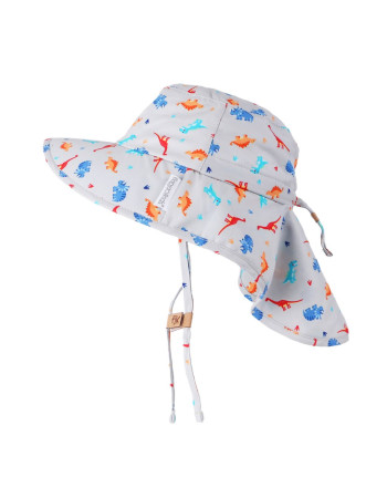 Flapjack Cape Sunhat UPF50 – Multi Dino - SMALL 6 mo-2 yrs  |  FJKCH157S