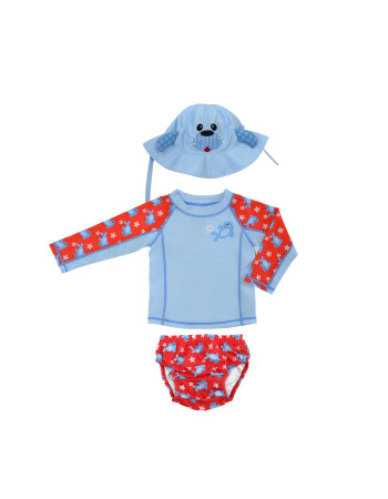 Σετ UV Μαγιώ Πάνα Καπέλο Μπλούζα Sunny the Seal - 6-12m