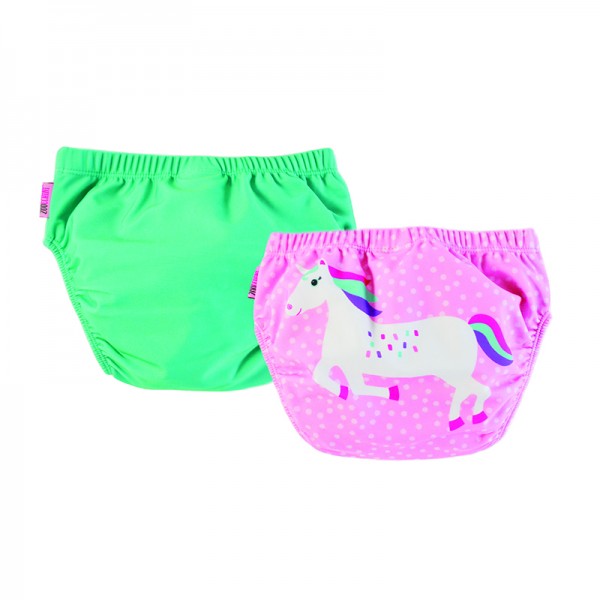 Zoocchini Μαγιώ Πάνα (2pcs Σετ) – Unicorn - 12-24m