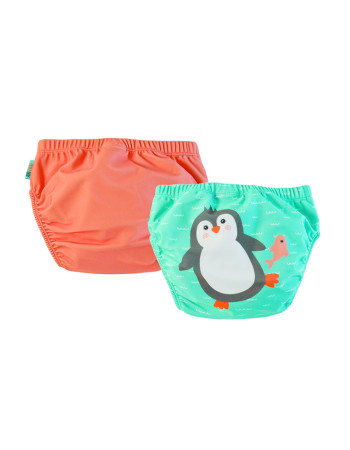 Zoocchini Μαγιώ Πάνα (2pcs Σετ) – Penguin - 12-24m  |  ZOO12118-12-24M