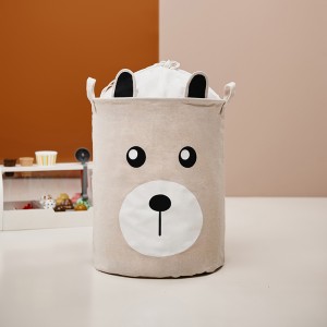 Sipo Children's Folding Laundry Basket made of Fabric Beige 35x35x45cm 1pcs