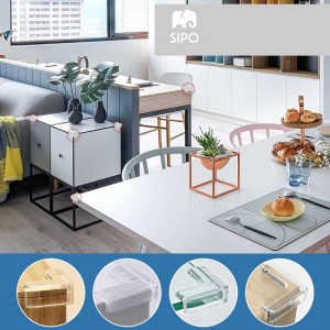 Προστατευτικά γωνιών L-Shape Διάφανα 12τμχ