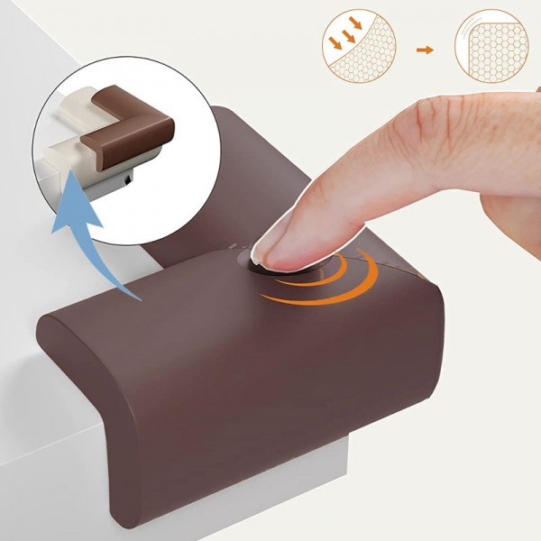 Αφρώδη προστατευτικά για γωνίες Καφέ 4τμχ