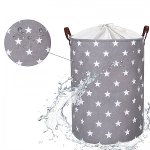 Sipo  Πολυχρηστικό Καλάθι με κορδόνι Γκρι Αστέρια 43 L