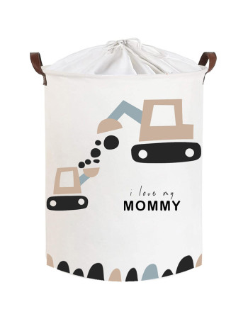 Sipo Laundry Basket Fabric Folding 35x35x45cm Gray