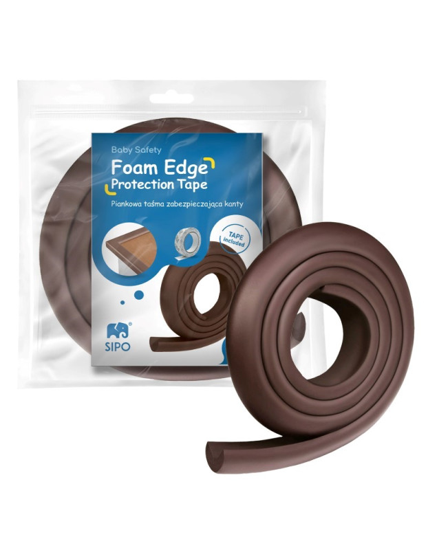 Sipo Padded Edge Guards with Sticker made of Plastic in Brown Color 200εκ. 1pcs