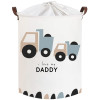 Sipo Laundry Basket Fabric Folding 35x35x45cm Gray