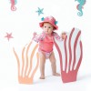 Σετ UV Μαγιώ Πάνα Καπέλο Μπλούζα Sally the Seahorse - 6-12m