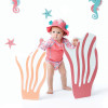 Σετ UV Μαγιώ Πάνα Καπέλο Μπλούζα Sally the Seahorse - 6-12m