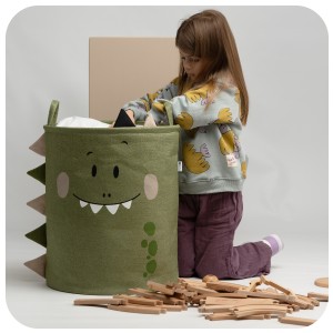 Sipo Children's Storage Basket made of Fabric Green 40x40x50cm 1pcs
