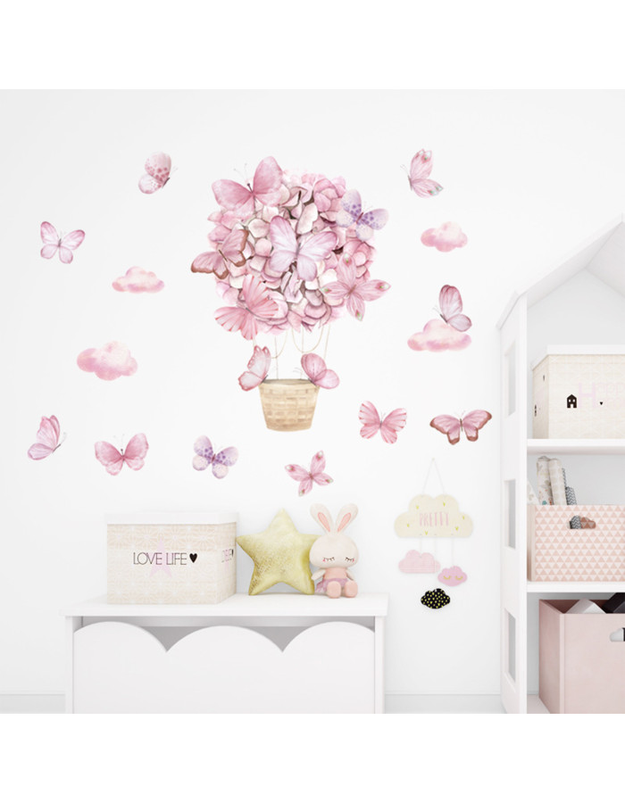 Sipo Wall sticker pink butterflies