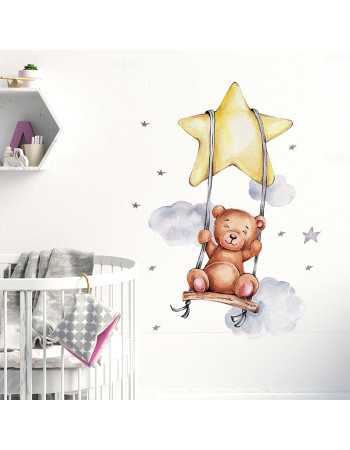 Sipo Wall sticker Bear on Swing