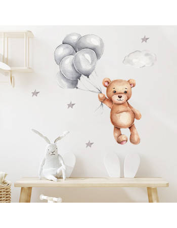 Sipo Wall sticker teddy bear with balloons