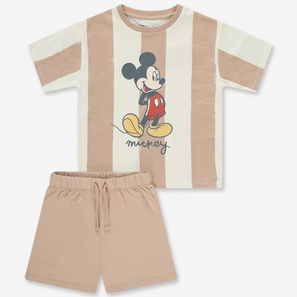Minene – Disney Σετ Μπλούζα & Σορτς Μπεζ Ριγέ (2-8 ετών) - 5-6 ΕΤΩΝ Minene – Disney Σετ Μπλούζα & Σορτς Μπεζ Ριγέ (2-8 ετών) - 5-6 ΕΤΩΝ