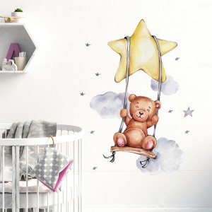 Sipo Wall sticker Bear on Swing