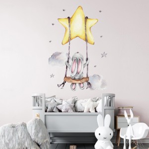Sipo Wall sticker Bunny on swing