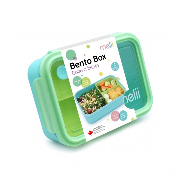 Melii – Bento 3 θέσεων 1250ml - Lime-Mint-Blue