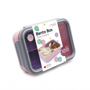 Melii – Bento 3 θέσεων 1250ml - Pink-Purple
