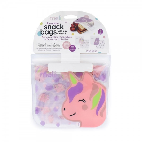 Melii – Επαναχρησιμοποιούμενα Τσαντάκια για σνακ 2 Cat   2 Unicorn