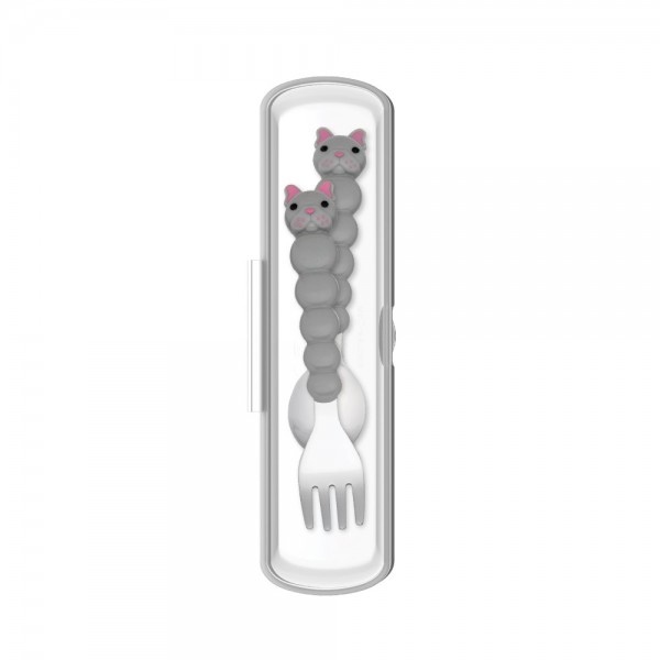 Melii – Σετ κουτάλι, πιρούνι σε θήκη Bulldog