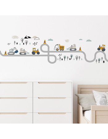 Sipo wall stickers Tractors on street