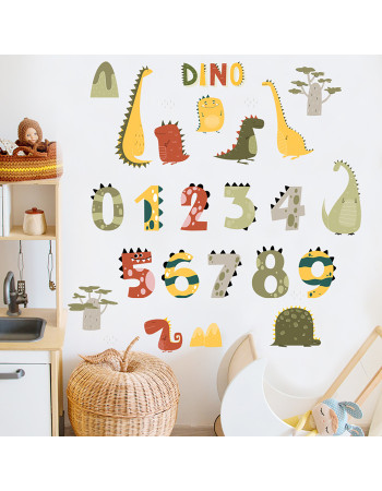 Sipo wall stickers Dino Numbers