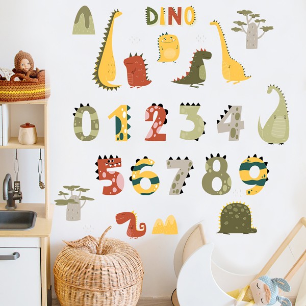Sipo wall stickers Dino Numbers