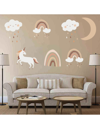 Sipo wall stickers Boho Rainbow Unicorn