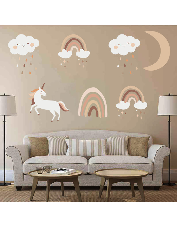 Sipo wall stickers Boho Rainbow Unicorn