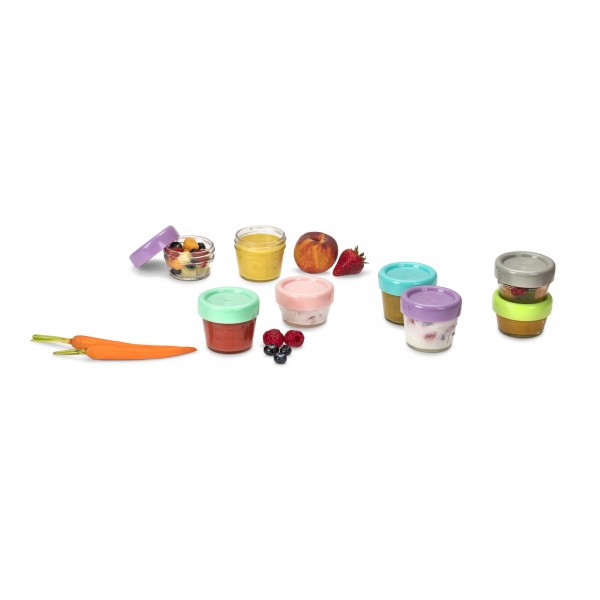 Melii – Glass Baby Food Containers (60 ml set of 6   120 ml set of 6)