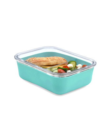 Melii – Glass Bento με θήκη σιλικόνης (740ml set of 1) – blue Melii – Glass Bento με θήκη σιλικόνης (740ml set of 1) – blue