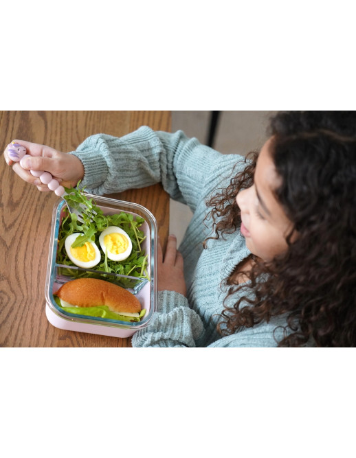 Melii Kids Food Container made of Silicone 0.74lt Pink
