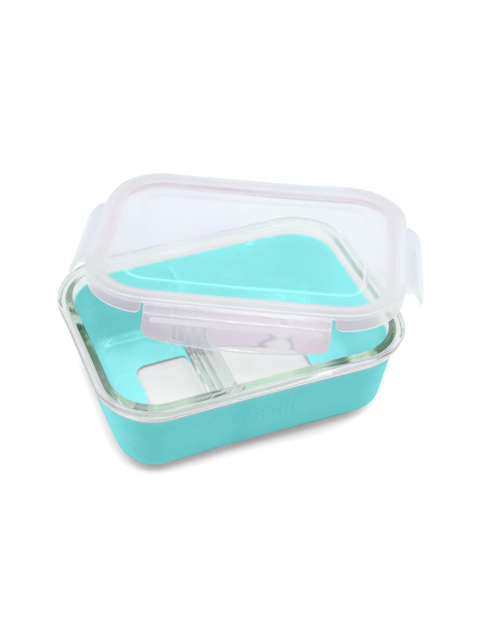 Melii – Glass Bento με θήκη σιλικόνης (740ml set of 1) – blue