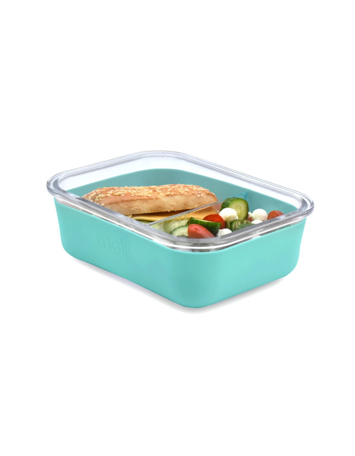 Melii – Glass Bento με θήκη σιλικόνης (740ml set of 1) – blue