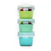 Melii – Glass Containers σε θήκες σιλικόνης (160ml set of 3) – mint,blue,lime | MEL16951 Melii – Glass Containers σε θήκες σιλικόνης (160ml set of 3) – mint,blue,lime | MEL16951
